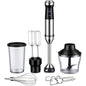 Immersion Blender Handheld Hand Blender 1000W, 6-in-1 Hand Blender, 20 Speeds Emulsion Blender with Chopper, Whisk and Frother for Soup, Baby Food and Smoothies, Black