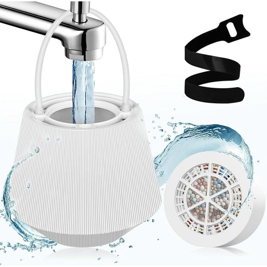 Bath Filter for Tub - Bath Water Filter for Tub Faucet - 8-Stage Bath Filter, Removes Contaminants for Healthier Skin and Hair, BPA-Free, Purifies Bathwater