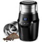 GDOR Adjustable Coffee Grinder Electric,Super Silent Electric Coffee Bean Grinder with Time-Memory Adjustment and Multi-Functional Stainless Steel Cup for Spices, Herbs, and Nuts Grinding